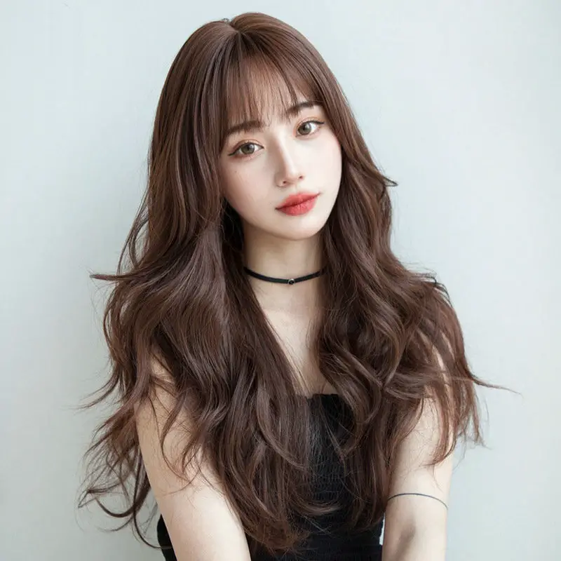 Image of Korean long hairstyle female 2023 shag