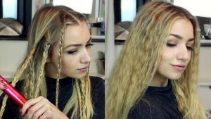 how to crimp your hair with a hair straightener