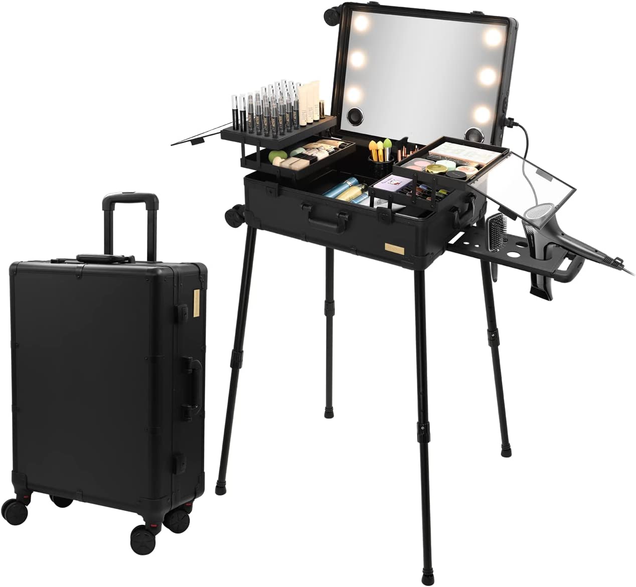 10 Best Rolling Makeup Train Cases (Large Capacity)