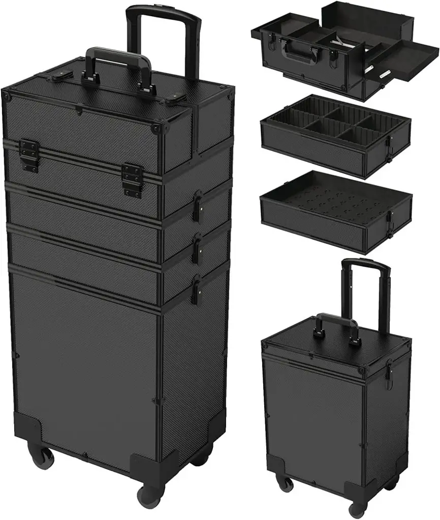 10 Best Rolling Makeup Train Cases (Large Capacity)